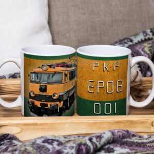 EP08, lokomotywa EP08-001, Pafawag 102E, elektrowóz EP08 PKP, lokomotywa elektryczna EP08, EP08-001, pociąg, lokomotywa towarowa PKP PKP Intercity, kubek z lokomotywą EP08, kubek z lokomotywą, kubek kolejowy, kubek z pociągiem, kubek EP08, kolej, kolejnictwo, kolejarz, gadżet PKP, upominek PKP, kolej na gadżety, kolejarski gadżet, kolejarski kubek, prezent dla kolejarza, prezent dla mikola, prezent dla miłośnika kolejnictwa, prezent dla maszynisty, upominek dla kolejarza, upominek dla mikola, upominek dla miłośnika kolejnictwa, upominek dla maszynisty, parowóz zakładowy, lokomotywa Pafawag, Pafawag EP08