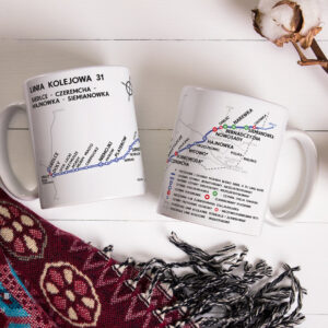 Linia kolejowa 31, Linia kolejowa nr 31, Linia 31, linia kolejowa 31 Siedlce - Czeremcha - Hajnówka - Siemianówka, Kubek 330ml z linią kolejową nr 31, kubek linia 31, kubek linia kolejowa 31 Siedlce - Siemianówka, linia kolejowa 31 Siedlce, Czeremcha, Hajnówka, Siemianówka, Rozkład PKP, Pociąg, Pociąg towarowy, Pociąg osobowy, schemat linii kolejowej na kubku, gadżet PKP, schemat linii kolejowej na kubku, upominek dla maszynisty, kubek dla maszynisty, linia kolejowa normalnotorowa, linia kolejowa mazowieckie, linia kolejowa podlaskie, koleje mazowieckie, przewozy regionalne, pociąg siedlce - czeremcha, koleje mazowieckie siedlce - czeremcha, km siedlce - czeremcha, rozkład jazdy siedlce - czeremcha