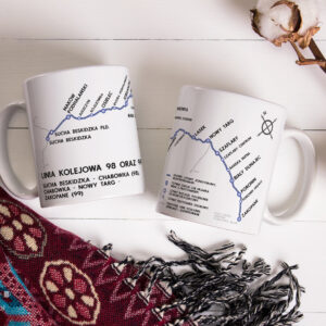 Linia kolejowa 98, Linia kolejowa 99, Linia kolejowa nr 98, Linia kolejowa nr 99, Linia 98, linia kolejowa 98 oraz 99 Sucha Beskidzka - Chabówka - Nowy Targ - Zakopane, Kubek 330ml z linią kolejową nr 98 oraz linią kolejową 99, kubek linia 98, kubek linia kolejowa 99 Siedlce - Siemianówka, linia kolejowa 98 Sucha Beskidzka, Chabówka, Nowy Targ, Zakopane, Rozkład PKP, Pociąg, Pociąg towarowy, Pociąg osobowy, schemat linii kolejowej na kubku, gadżet PKP, schemat linii kolejowej na kubku, upominek dla maszynisty, kubek dla maszynisty, linia kolejowa normalnotorowa, linia kolejowa małopolskie, linia kolejowa małopolskie, przewozy regionalne, pociąg Sucha Beskidzka - Zakopane, rozkład jazdy Kraków - Zakopane, Rozkład jazdy Sucha beskidzka - zakopane