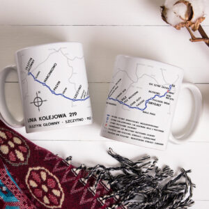 Kubek linia kolejowa 219, Linia kolejowa 219, Linia kolejowa nr 219, Linia kolejowa 219 Olsztyn Główny - Ełk, Kubek 330ml z linią kolejową 219, kubek linia 219, kubek linia kolejowa 219 Olsztyn Główny - Szczytno - Pisz - Ełk, linia kolejowa okolice Olsztyna, Ełku, Pisza, Ruciane,, Rozkład PKP, Pociąg, Pociąg towarowy, Pociąg osobowy, schemat linii kolejowej na kubku, gadżet PKP, schemat linii kolejowej na kubku, upominek dla maszynisty, kubek dla maszynisty, linia kolejowa normalnotorowa, linia kolejowa Łódzkie, PR Warmińsko Mazurskie, PolRegio Warmińsko Mazurskie